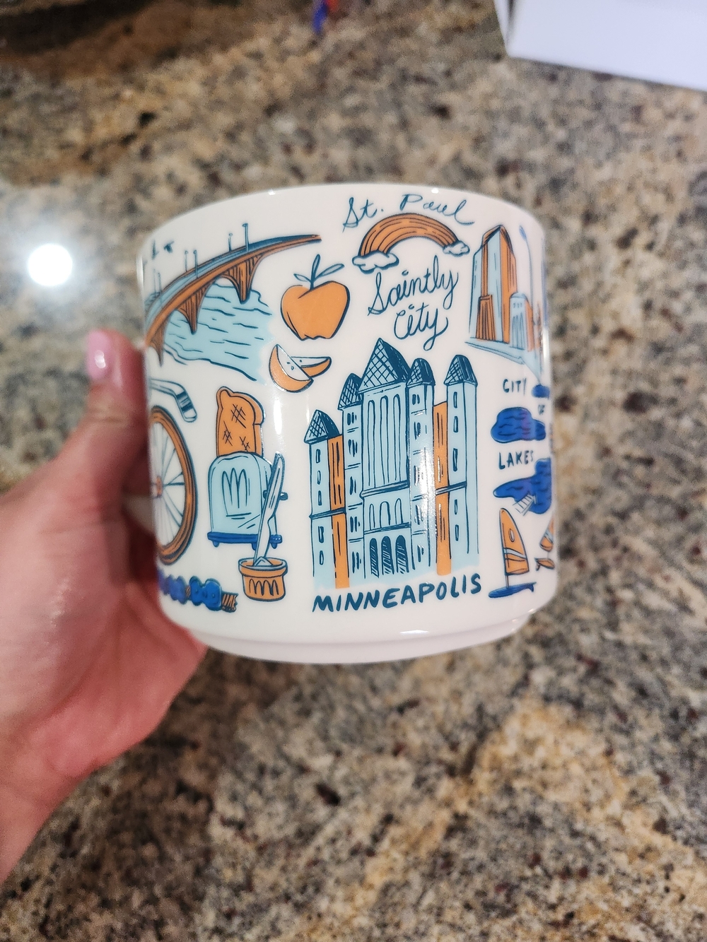 Starbucks Minneapolis Illustrated Mug - Blue & Orange